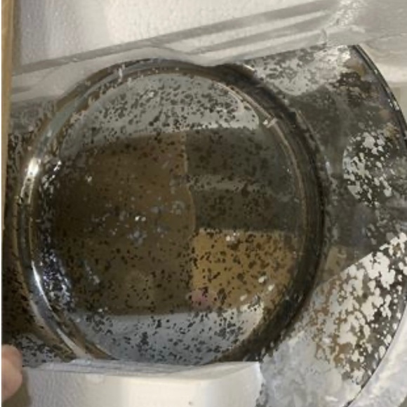 (Set of 2) speckled silver charger plate 13"d - Picture 2 of 4